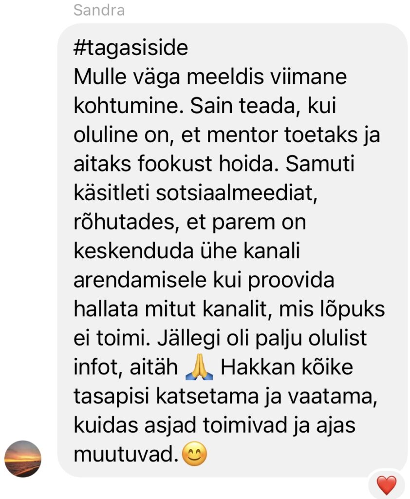 Mariliis lukk_stardiklubi_tagasiside_2