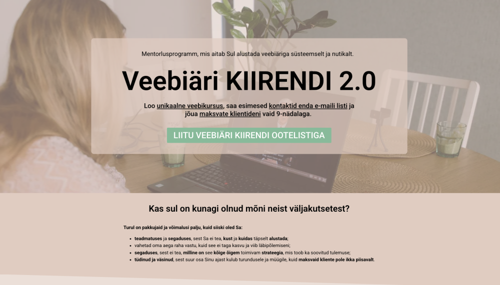 Veebiäri Kiirendi - Mariliis Lukk