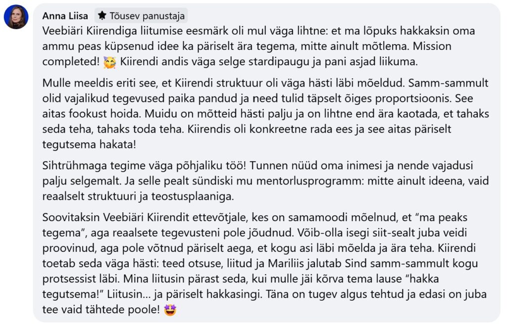 Anna Liisa tagasiside_Kiirendi 3.0_09.25