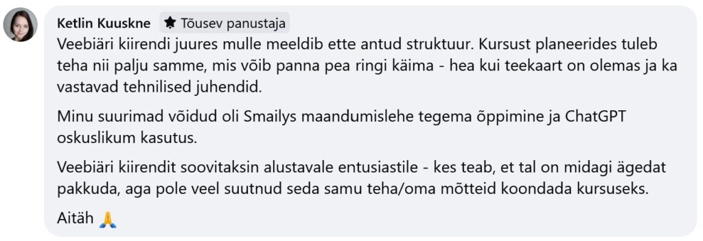 Ketlin Kuuskne tagasiside_Kiirendi 3.0_09.25